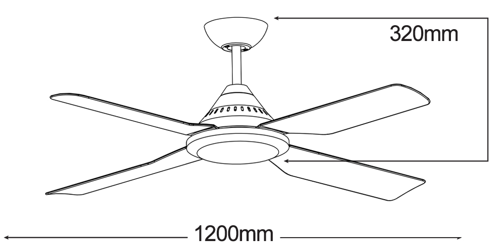 Imperial 48 4 Blade Ceiling Fan Martec Coolmaster Ceiling Fans