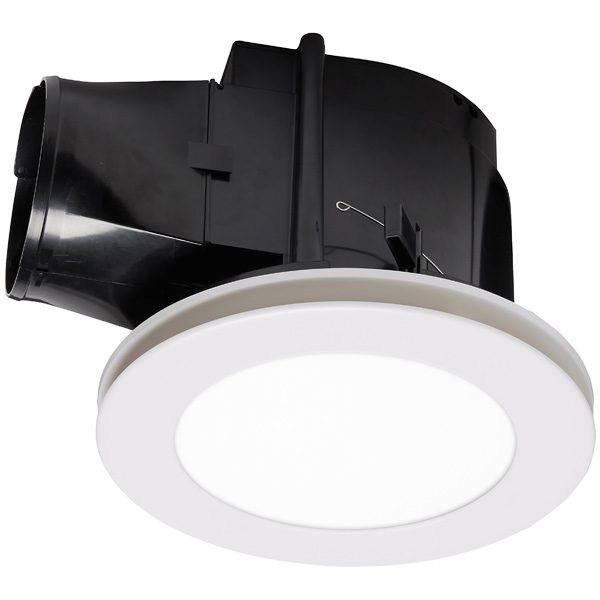 Martec Flow Square Bathroom Exhaust Fan with Tricolour 12W LED Light