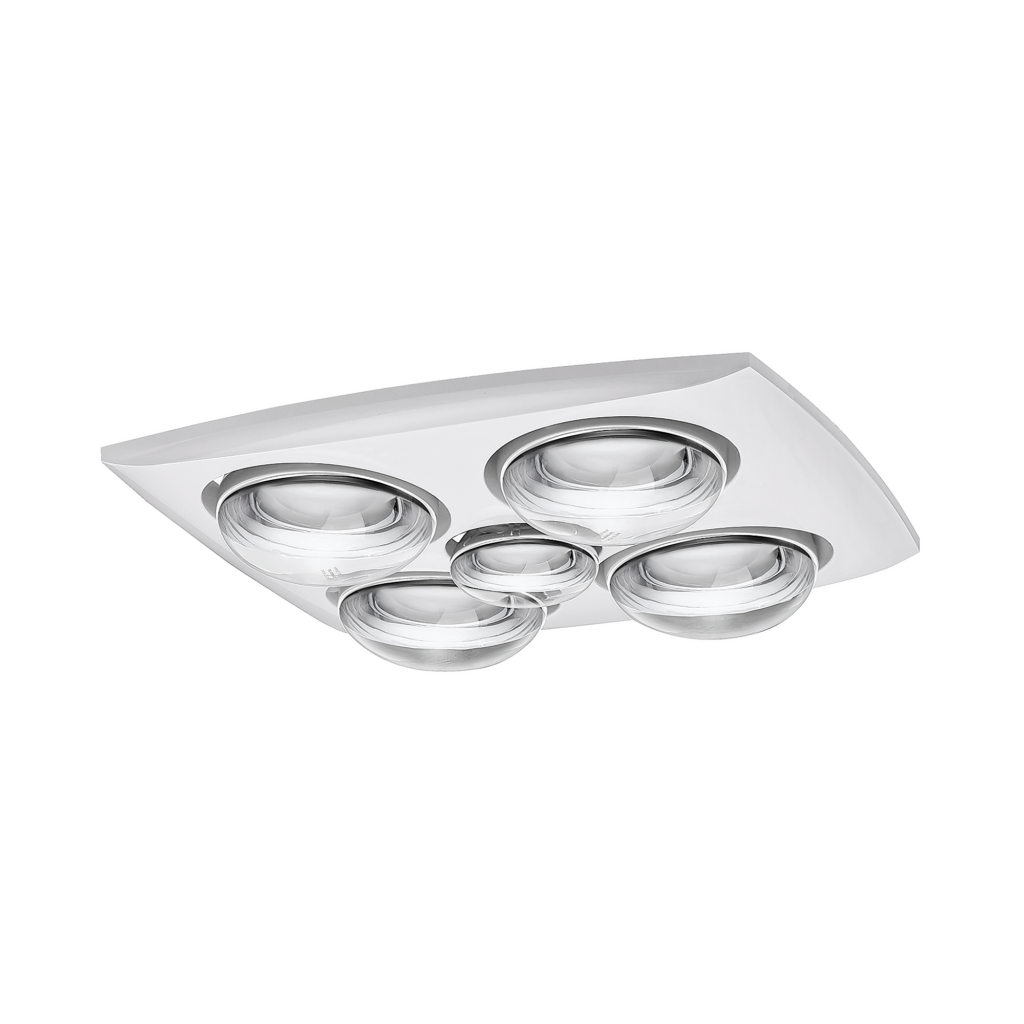 Contour 4 3-in-1 bathroom heater with 4 heat lamps and an LED light