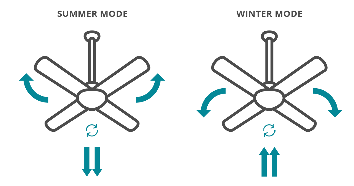 Summer Winter Mode Fans Why Direction, Which Way Should My Ceiling Fan Be Going In The Summertime