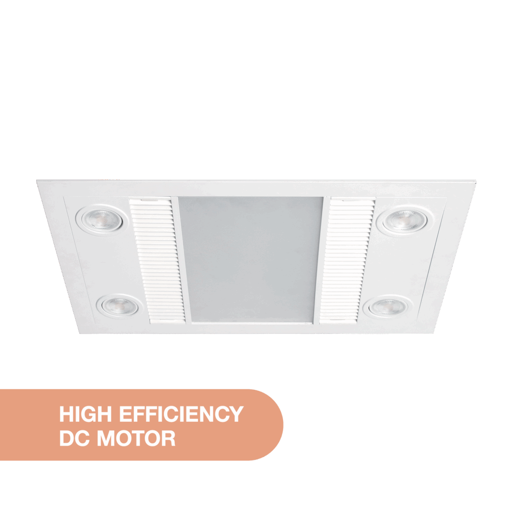 Linux DC - 3 in 1 Bathroom Heater and Exhaust Fan with Tricolour LED Light